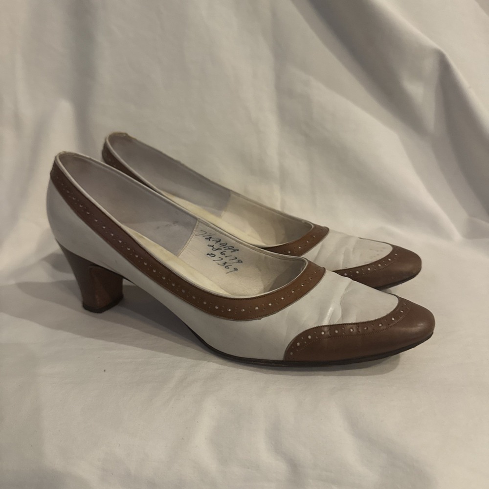 Vintage Andrew Geller Two-tone Spectator Low-heel Pump Blach's Bham Dept Store